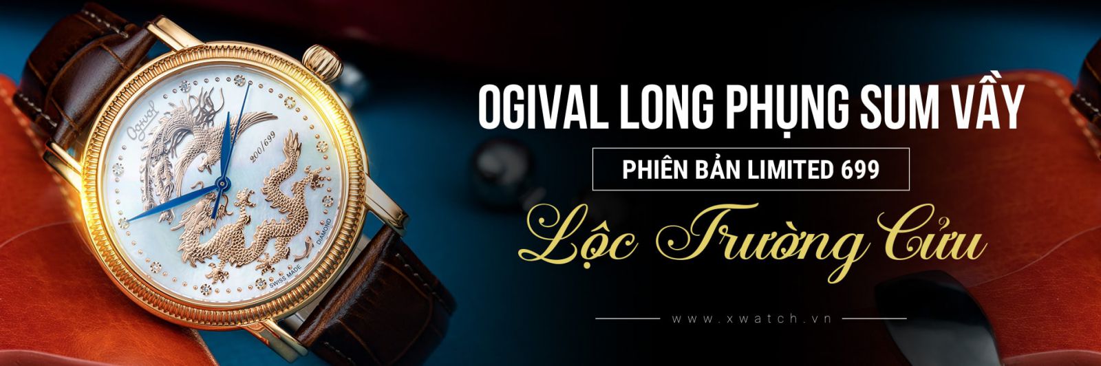 Đồng hồ Ogival OG358.66AGR-GL Long Phụng