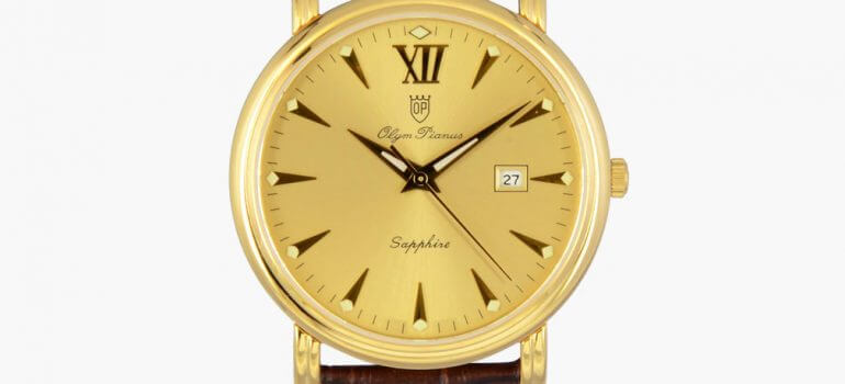 Ấn tượng đồng hồ Olym Pianus sapphire