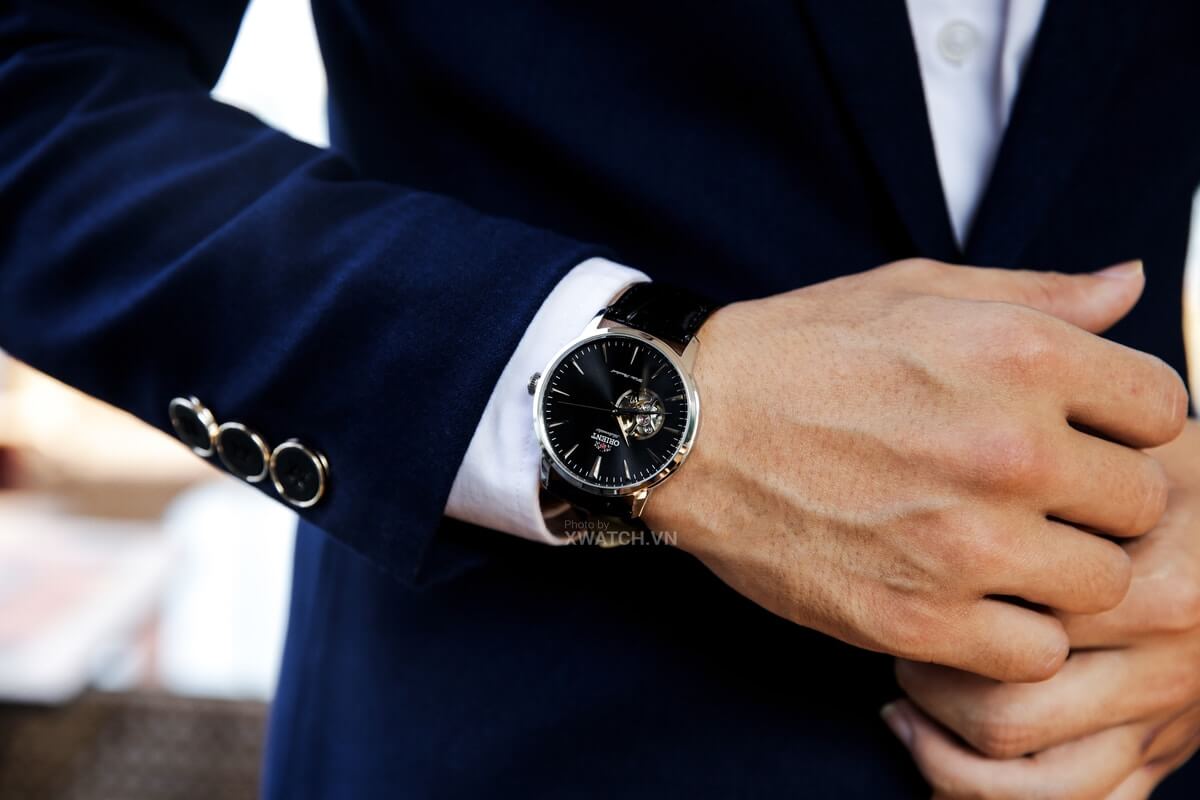 đồng hồ nam orient dây da màu đen Orient FAG02004B0