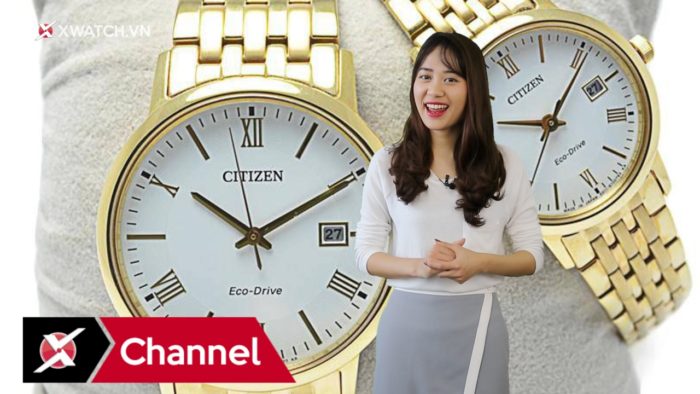 Mẫu đồng hồ Citizen cặp đôi mạ vàng
