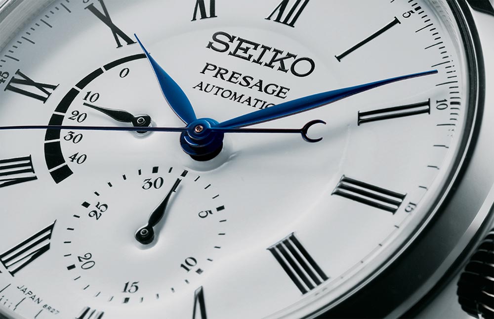 Mặt số tráng men thủ công của đồng hồ Seiko Presage